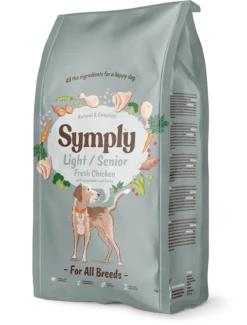 Symply Adult Light/Senior Chicken Dry Dog Food - 12kg By Symply