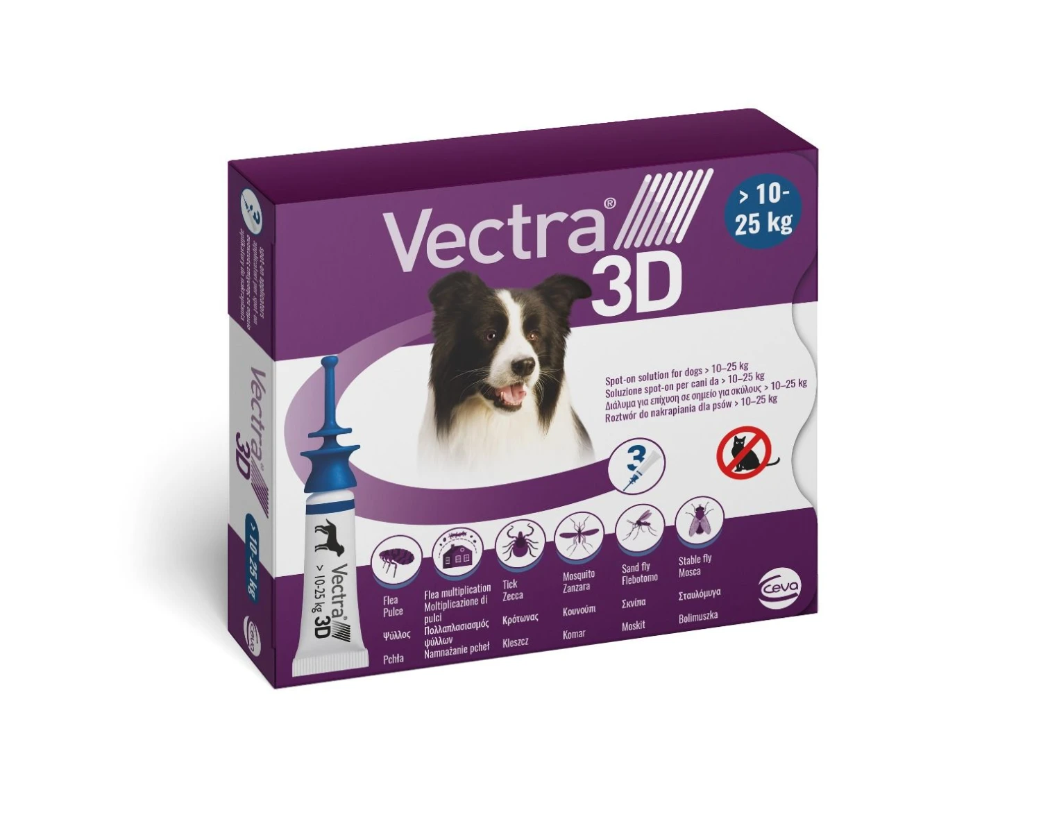 Vectra 3D Spot On Flea Treatment For Medium Dogs (10-25kg) - 3 Pack By Vectra