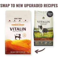Vitalin Natural 60% Fresh Chicken Grain Free Adult Dry Dog Food - 12kg By Vitalin