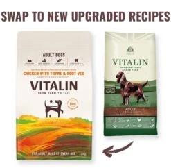 Vitalin Natural Chicken & Potato Grain Free Adult Dry Dog Food - 12kg By Vitalin