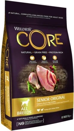 Wellness Core Chicken & Turkey Senior Dry Dog Food - 10kg By Wellness Core
