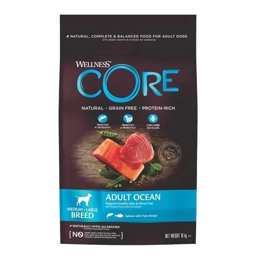 Wellness Core Ocean Salmon & Tuna Adult Dry Dog Food - 10kg By Wellness Core 1 Wellness Core Ocean Salmon & Tuna Adult Dry Dog Food - 10kg By Wellness Core